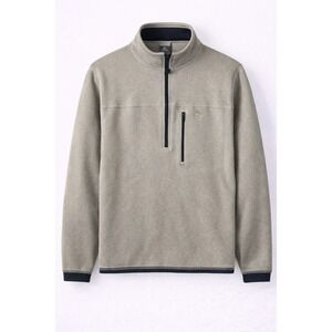 Nike ACG Mens XL Quarter Zip Fleece Pullover Khaki Outdoor Trail Jacket